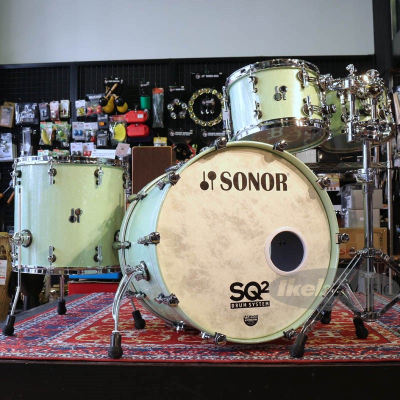 SONOR SQ2 System Beech Medium 4pc Drum Kit - Mint Sparkleの画像